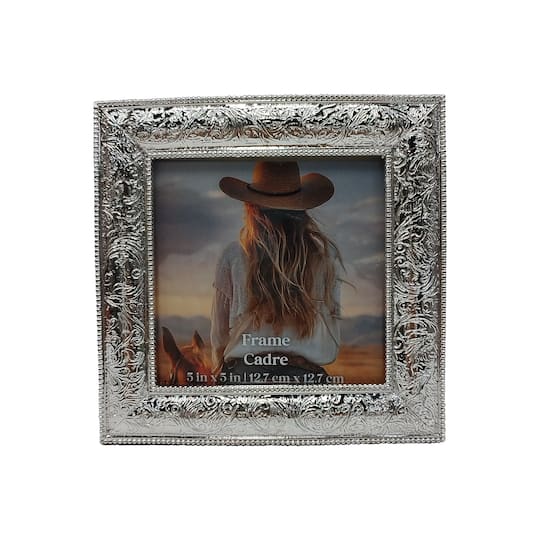 5" x 5" Silver Engraved Tabletop Photo Frame by Ashland®